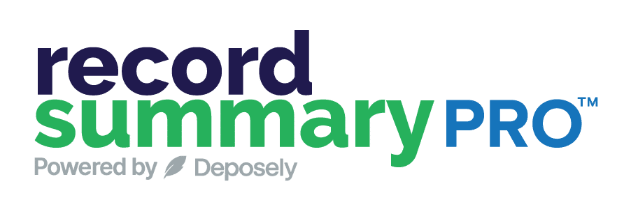 RecordSummaryPro logo - Powered by Deposely
